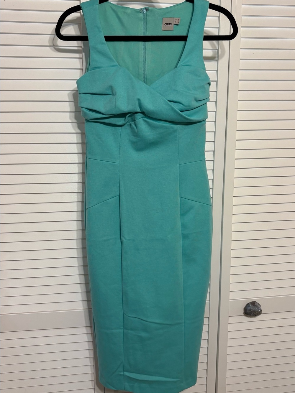 ASOS Teal Sleeveless Midi Dress